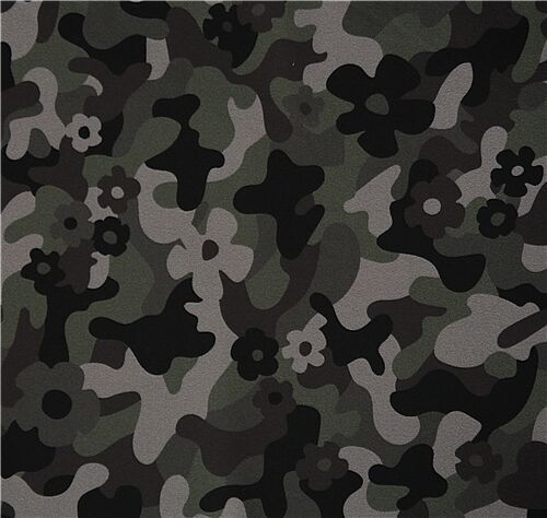 Green Camo Army Swimwear Fabric