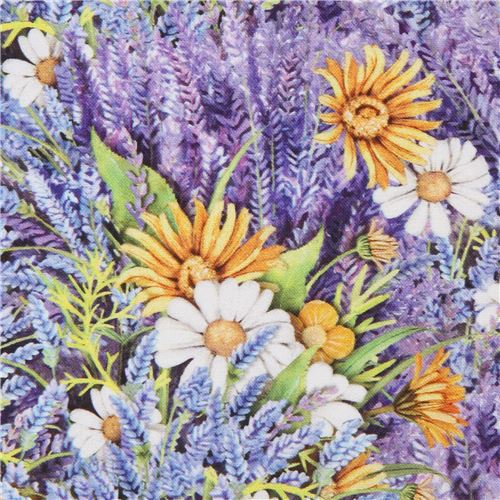 Tela con flores de lavanda Everyday Favorites Digital Tela