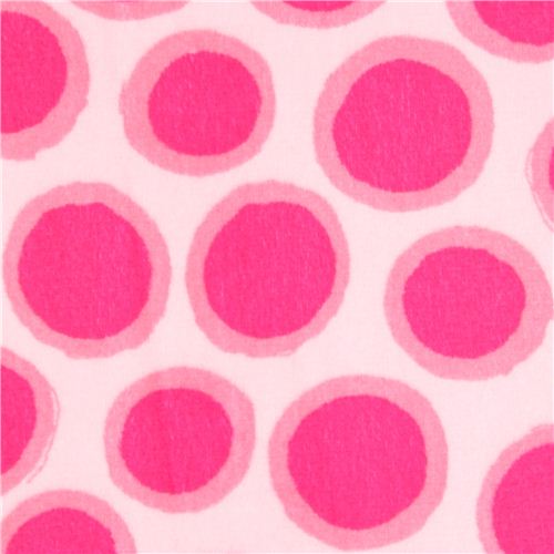 Tissu fourrure minky polaire Spot Dot Robert Kaufman rose Tissu