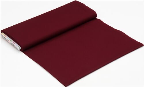 Remnant (31 x 112 cm) - Robert Kaufman solid burgundy Kona cotton fabric 3