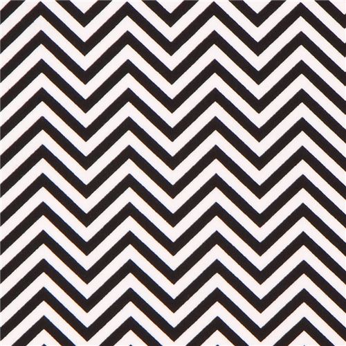 tessuto Robert Kaufman zig zag bianco nero Remix Tessuto