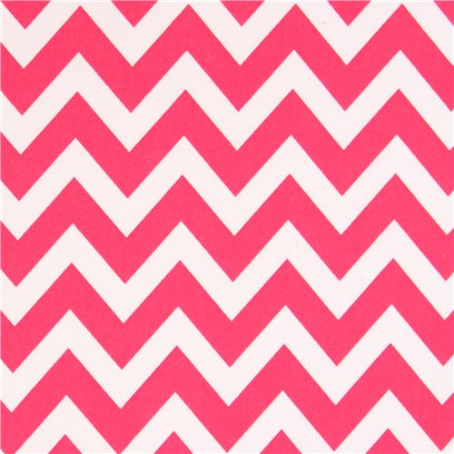 tessuto Robert Kaufman zig zag rosa e bianco Remix Tessuto