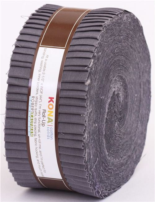 Roll-up Stoff Bndel Rolle Coal grau Robert Kaufman