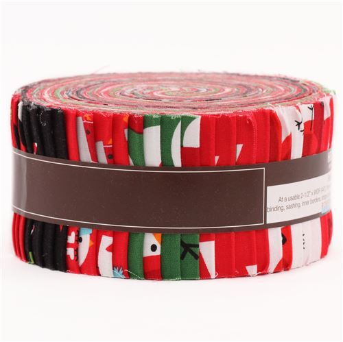 Aufgerollte Stoffrolle Holiday Colorstory Pinguin Schneemann Robert Kaufman 4