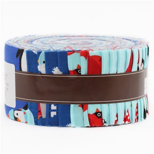 Aufgerollte Stoffrollel Winter Colorstory Pinguin Tier Robert Kaufman 3
