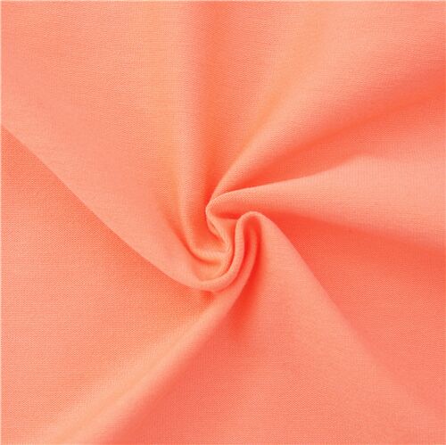 Lachsorangefarbener einfarbiger Strickstoff Coral Stoff