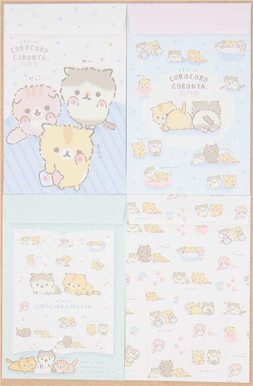 San-X Corocoro Coronya kitten letter set 3