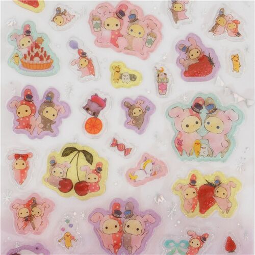 San-X Sentimental Circus colorful hard glitter stickers