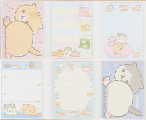 San-X fold-out memo pad with Corocoro Coronya kitten design 3