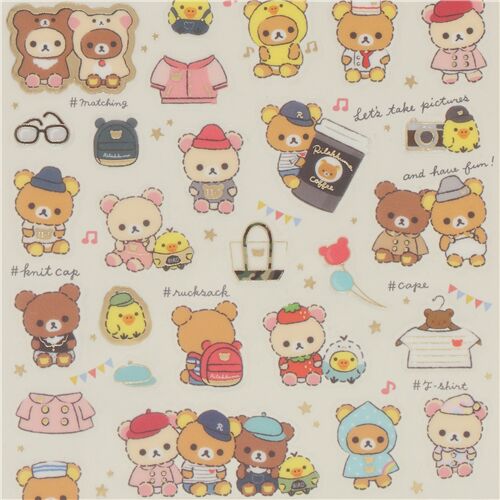 San-X glänzend metallic-gold Rilakkuma Reise-Aufkleber