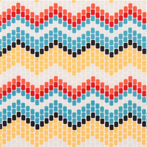 tessuto organico Seed Bead Chevron Cloud 9 zig zag Enchanted Tessuto