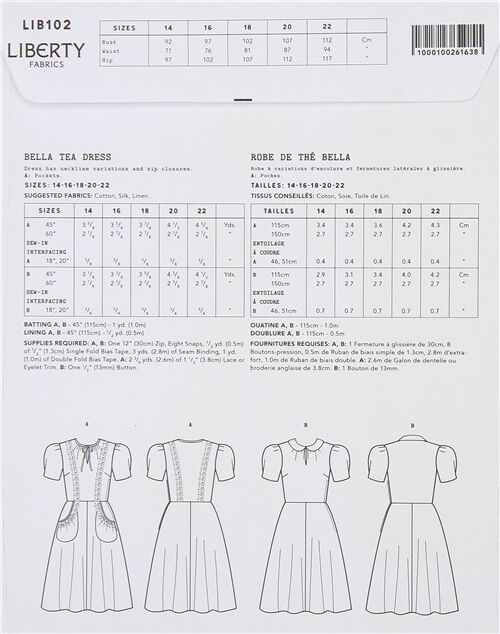 Nähmuster für Kleid Bella Tea Dress von Liberty Fabrics 2
