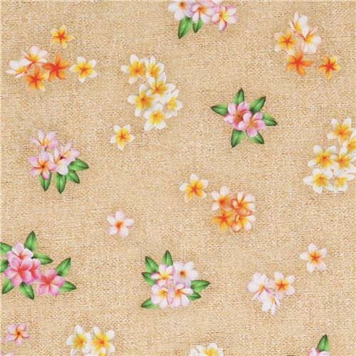 Tropical Garden Small Flowers Fabric