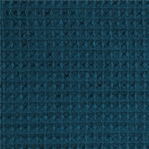 Gaufre Solide Turquoise Intense Tissu