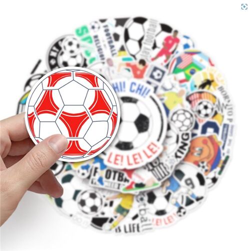 Paquete de 50 pegatinas troqueladas con temática deportiva, fútbol único 3