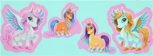 Giant Cute Magical Unicorns Fabric