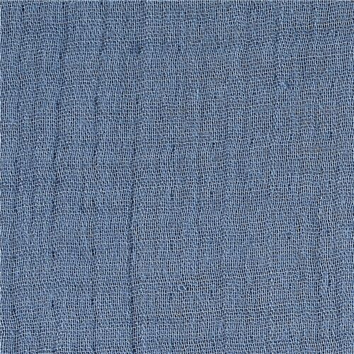 Mélange De Bambou Bleu Double Gaze Tissu