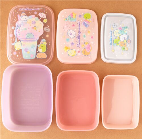 Sumikkogurashi set de cajas bento 3 uds fiambreras Rainbow Boba Tea 9