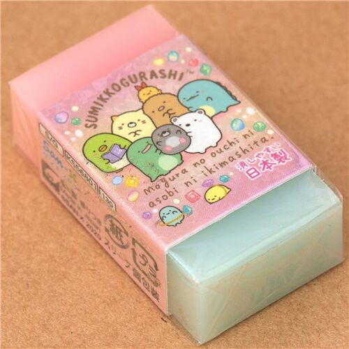 Goma de borrar perfumada rosa y azul con los Sumikkogurashi 13
