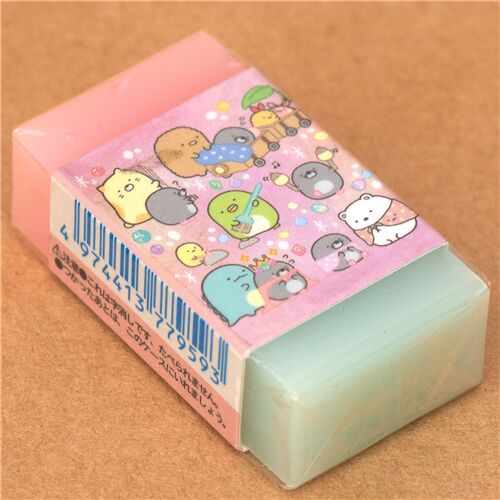Goma de borrar perfumada rosa y azul con los Sumikkogurashi 15
