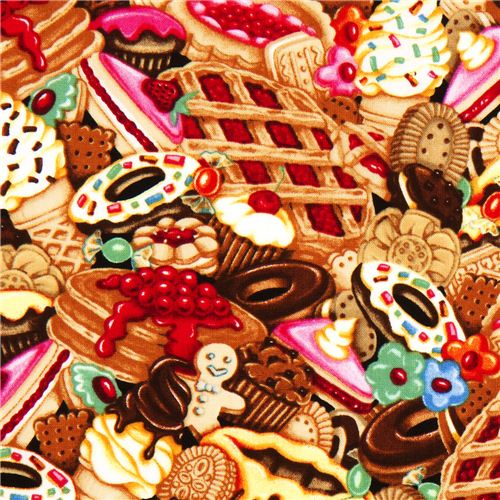 Timeless Treasures fabric with packed sweets from the USA 1