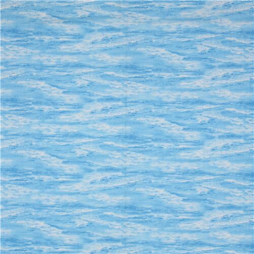 Remnant (35 x 112 cm) - Timeless Treasures ocean fabric with water pattern 3