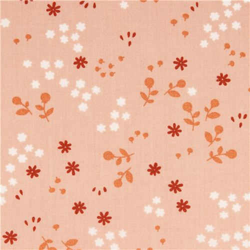 Tissu bio birch Tonal Floral Shell avec des mini fleurs, import des Etats-Unis Tissu