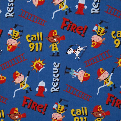 Zur Rettung Feuerwehrleitern Notruf 911 Stoff