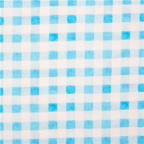Blau Wei Gemaltes Picknick-Karomuster Stoff