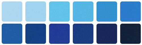 confezione scampoli Waterfall Palette Kona Cotton blu Robert Kaufman 2