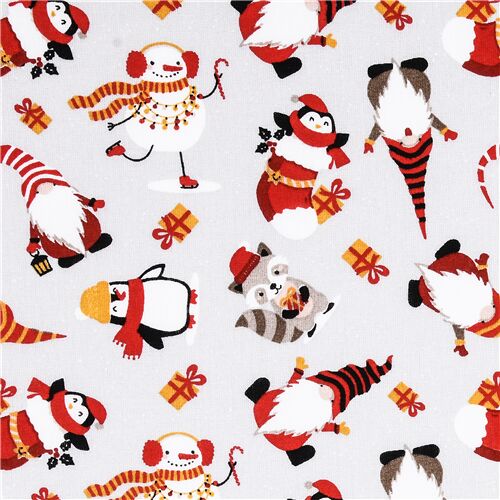 Gnomos De Navidad Y Muñecos De Nieve Tela