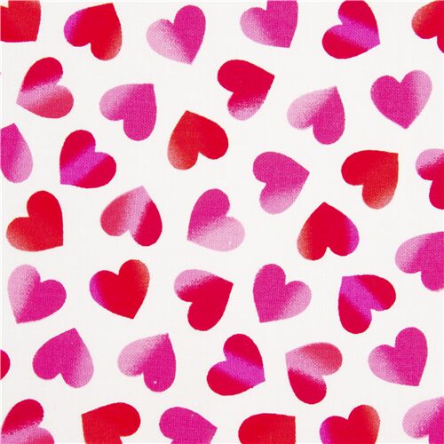 Tossed Ombre Love Hearts Romantic Fabric
