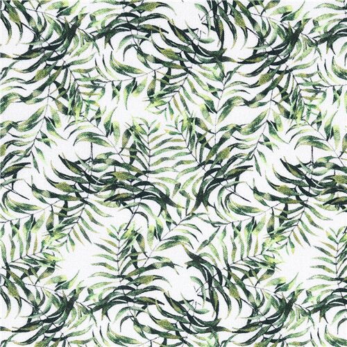 Feuilles Tropicales Dlicates En Mouvement Tissu