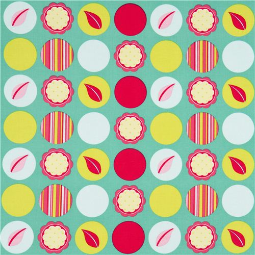 aqua Michael Miller fabric Mod Dots by Patty Young 2