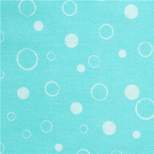 Bulles Estampillées Blanc Aqua Tissu