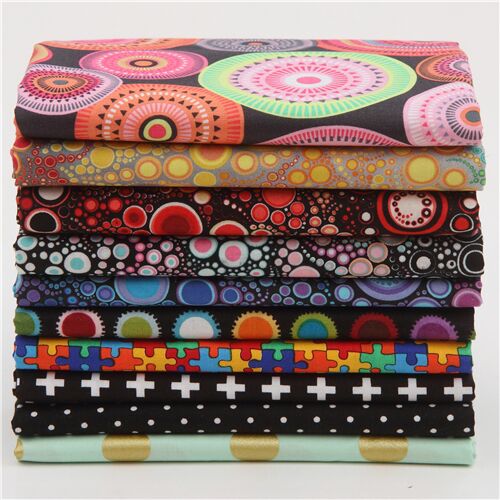 assorted patterns fat quarter surprise 10 pc fabric bundle 8