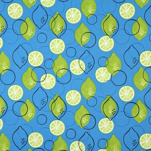 schöner blauer Limonellen Stoff Robert Kaufman 2