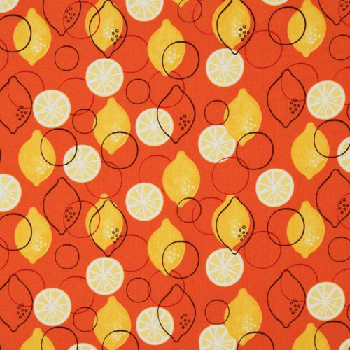 beautiful orange lemon fabric Robert Kaufman 2
