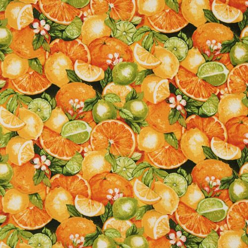 beautiful oranges lemons limes fabric Robert Kaufman 2