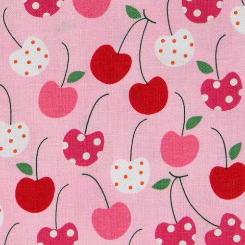 beautiful pink cherry fabric Robert Kaufman 1