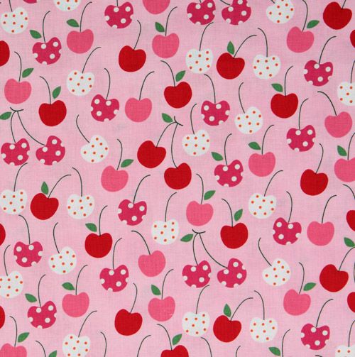 beautiful pink cherry fabric Robert Kaufman 2