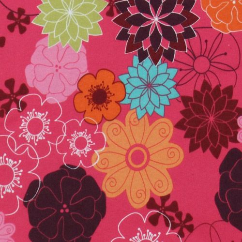 beautiful rosa flower interlock fabric Michael Miller 1