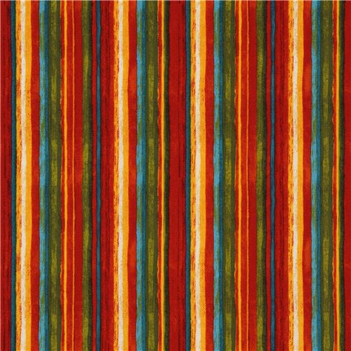 beautiful stripe fabric red-yellow-green Robert Kaufman 2