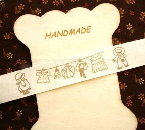 beige Zakka fabric tape Housewife washing clothes 30mm 1