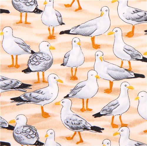 Tela beis animal gaviota playa Timeless Treasures Beach Pass Tela