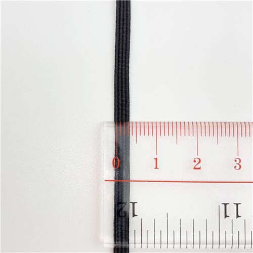 black 0.3cm wide elastic 2