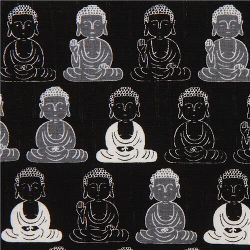 tessuto nero Dobby Buddha Tessuto