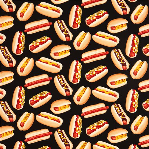 black Hot Dog fabric by Timeless Treasures from the USA 2