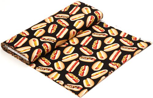 black Hot Dog fabric by Timeless Treasures from the USA 3