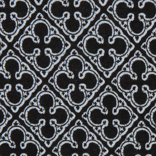 black Michael Miller Quatrefoils interlock fabric 1